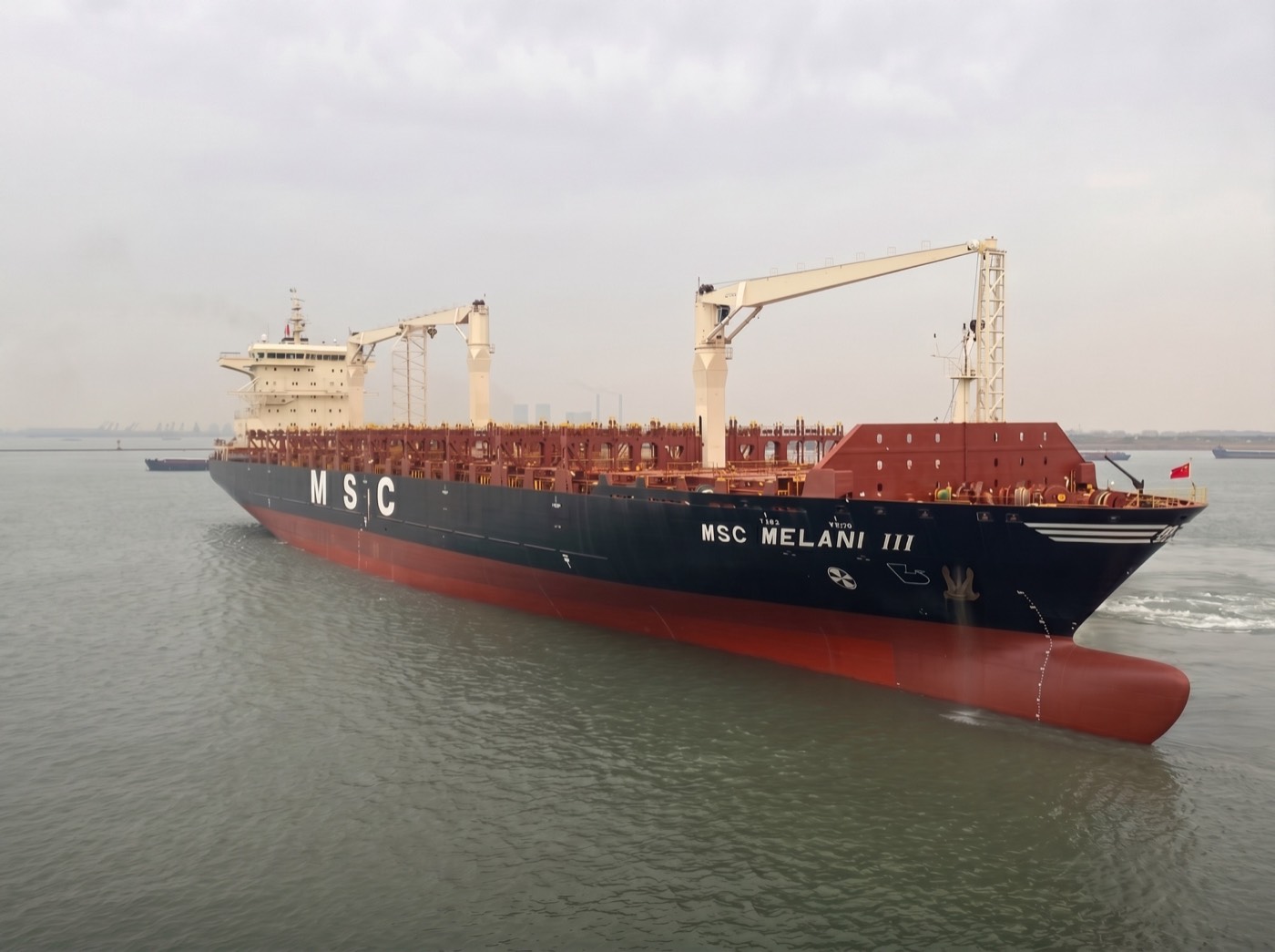 Container ship MSC Melani III at sea